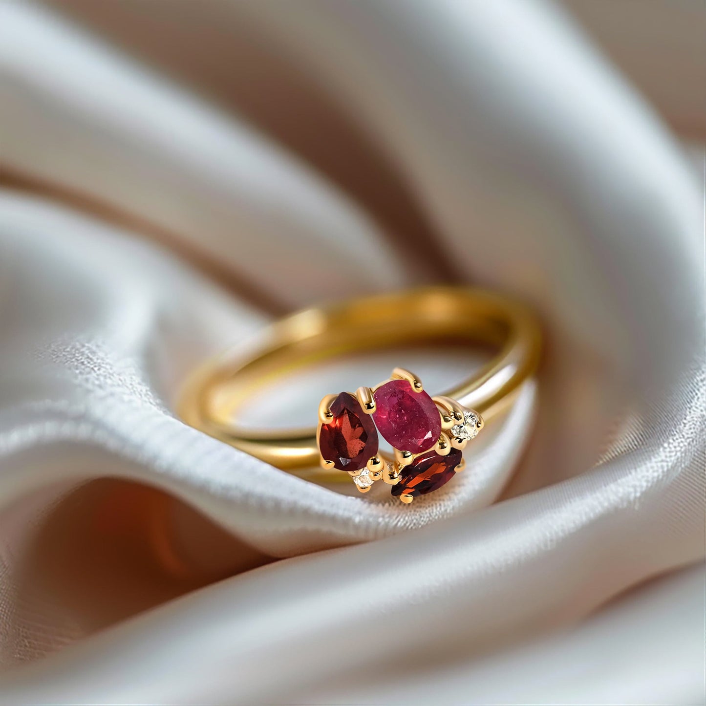 Bague Rubis Grenat - Orion