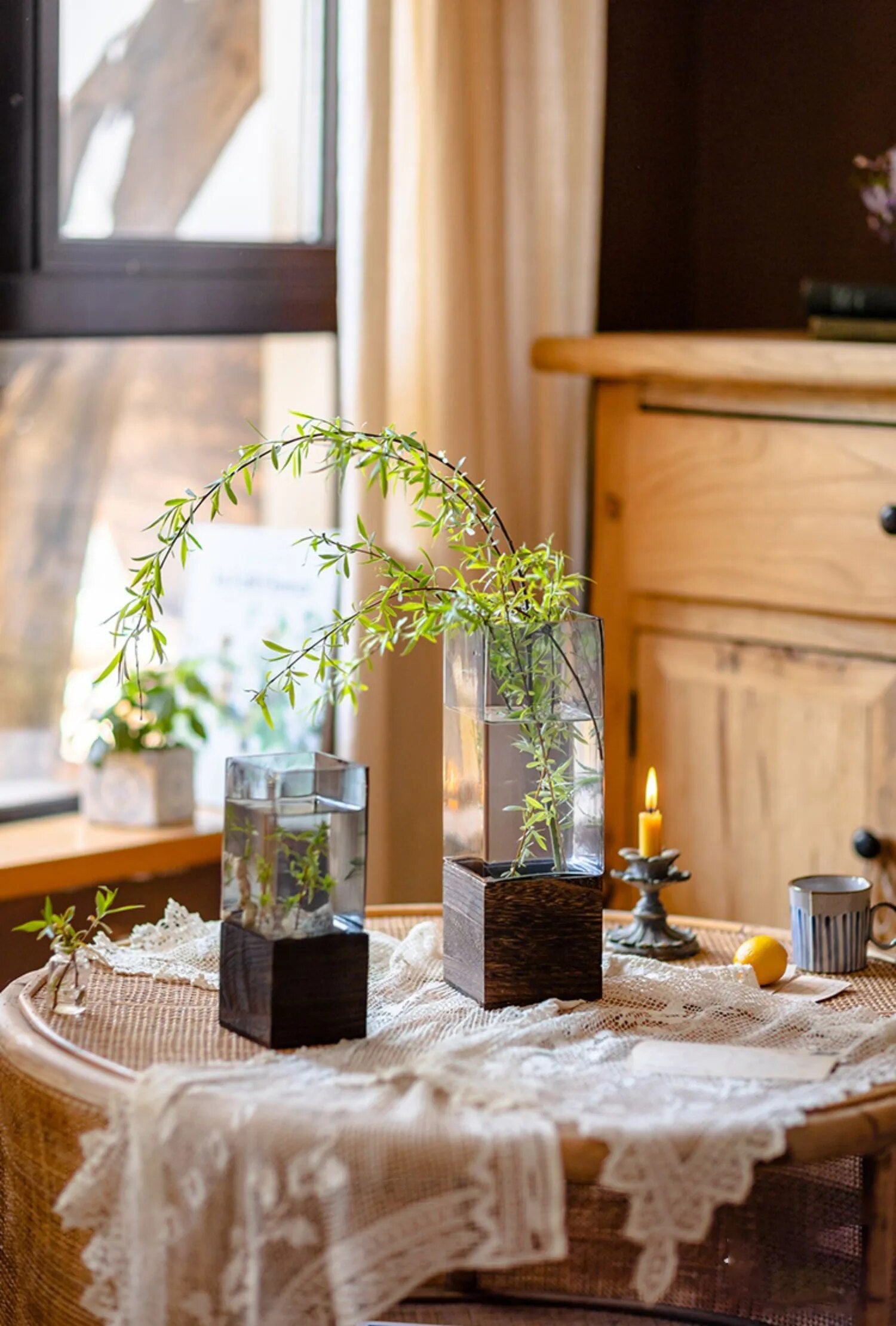 Nordic Rectangular Hydroponic Vase