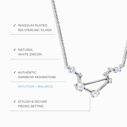 Collier et boucles d'oreilles constellation du zodiaque Balance