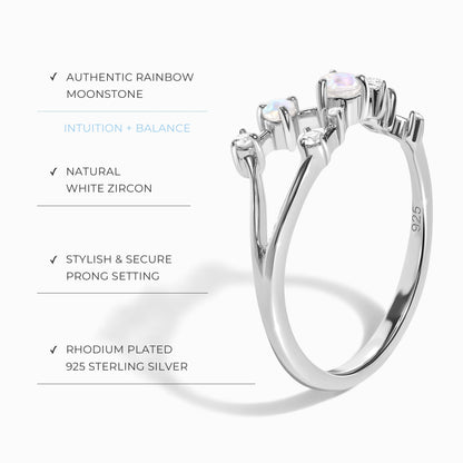 Bague en pierre de lune - Constellation du Taureau