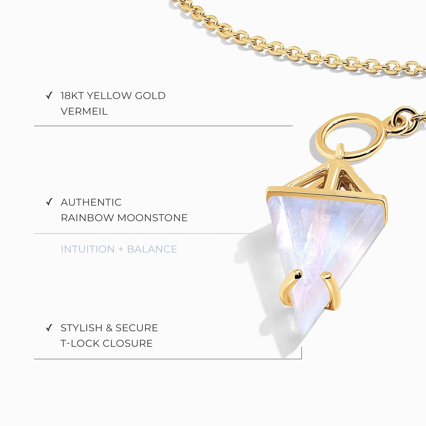 Collier en pierre de lune - Heroine T Lock
