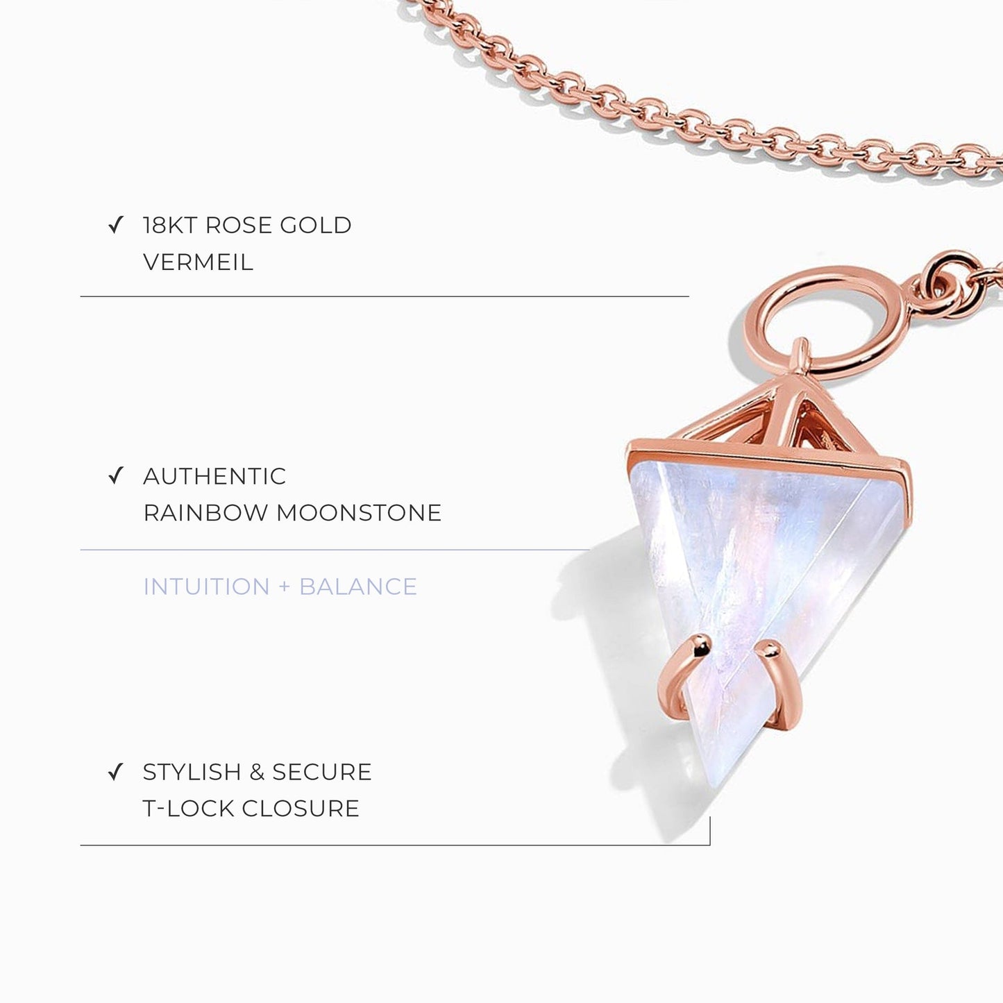 Collier en pierre de lune - Heroine T Lock