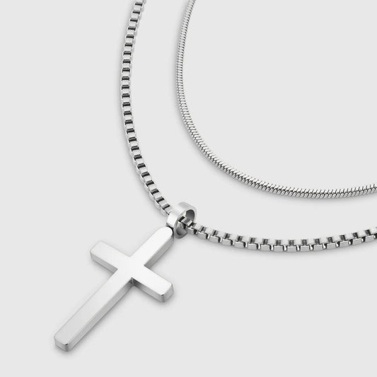 Classic Cross Necklace Duo Sylvian Grant