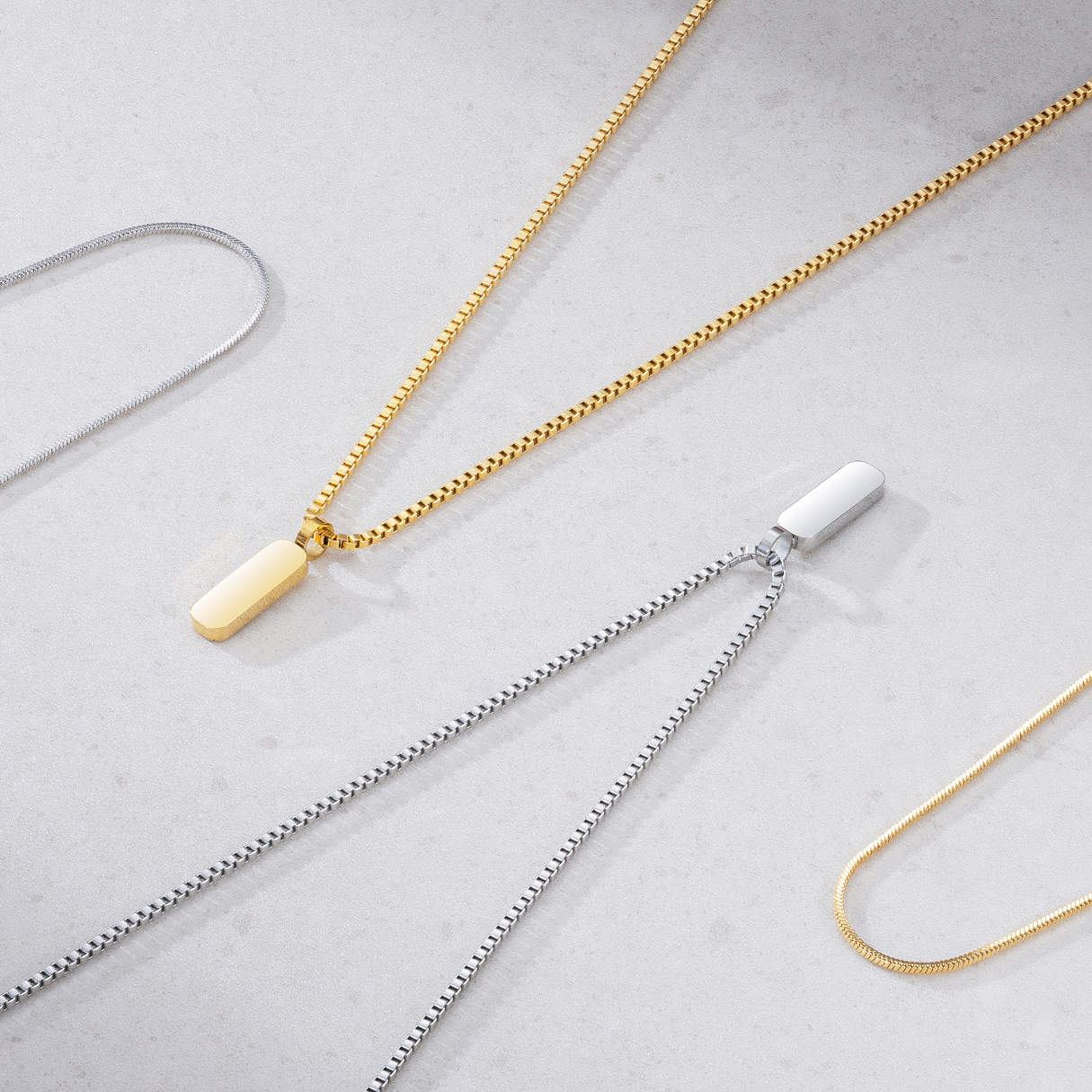 Minimal Pendant Necklace Duo