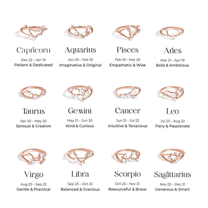 Bague en pierre de lune - Constellation du Cancer