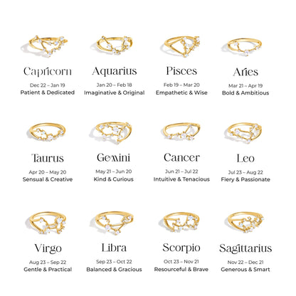 Bague en pierre de lune - Constellation du Cancer