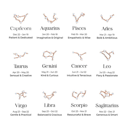 Boucles d'oreilles en pierre de lune - Constellation du Scorpion