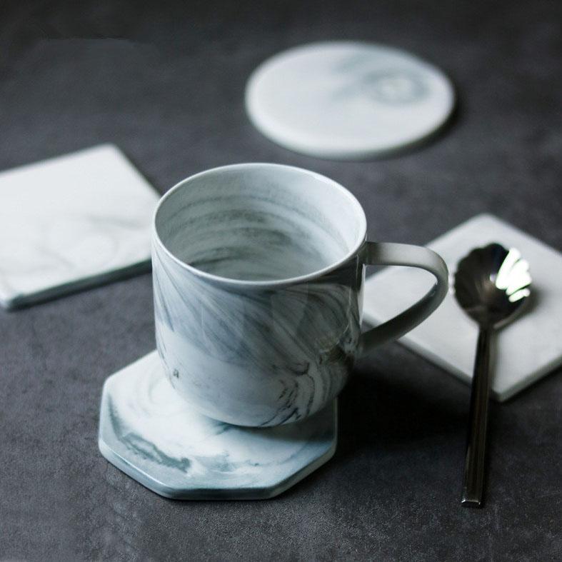 Marble Pattern Ceramic Cup Coaster