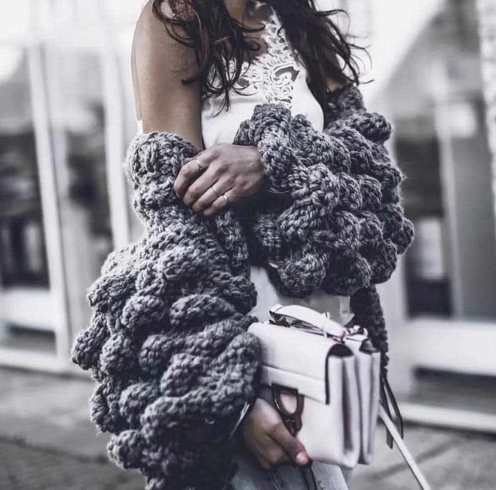 Cardigan en maille super épaisse | Pull en maille épaisse