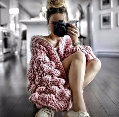 Cardigan en maille super épaisse | Pull en maille épaisse