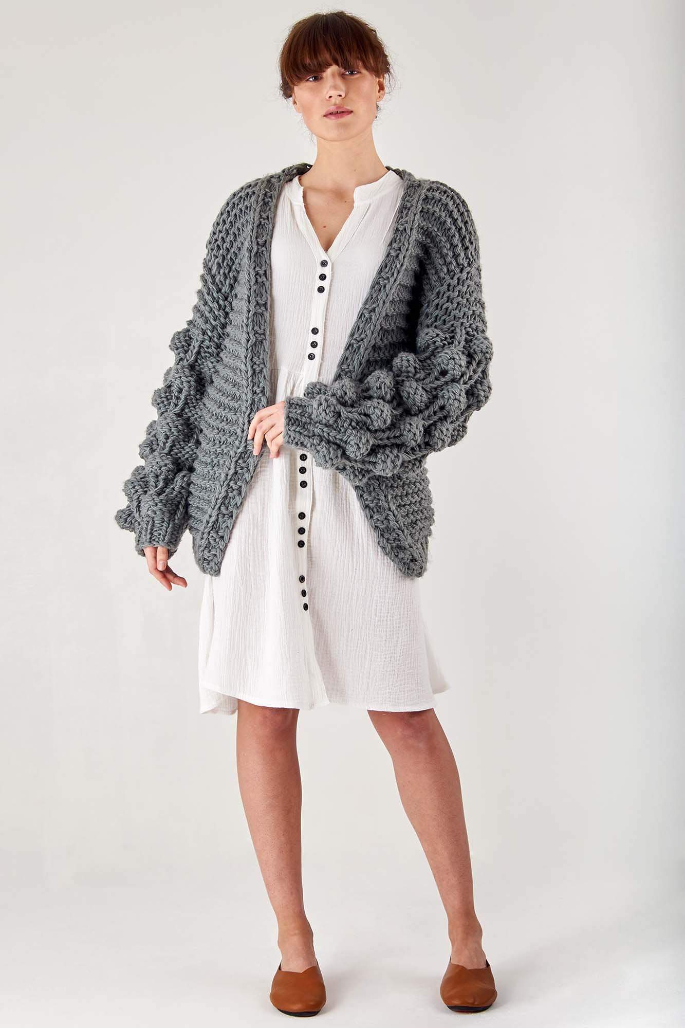 Cardigan en maille super épaisse | Pull en maille épaisse
