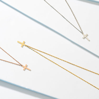 Dainty Cross Necklace for Women