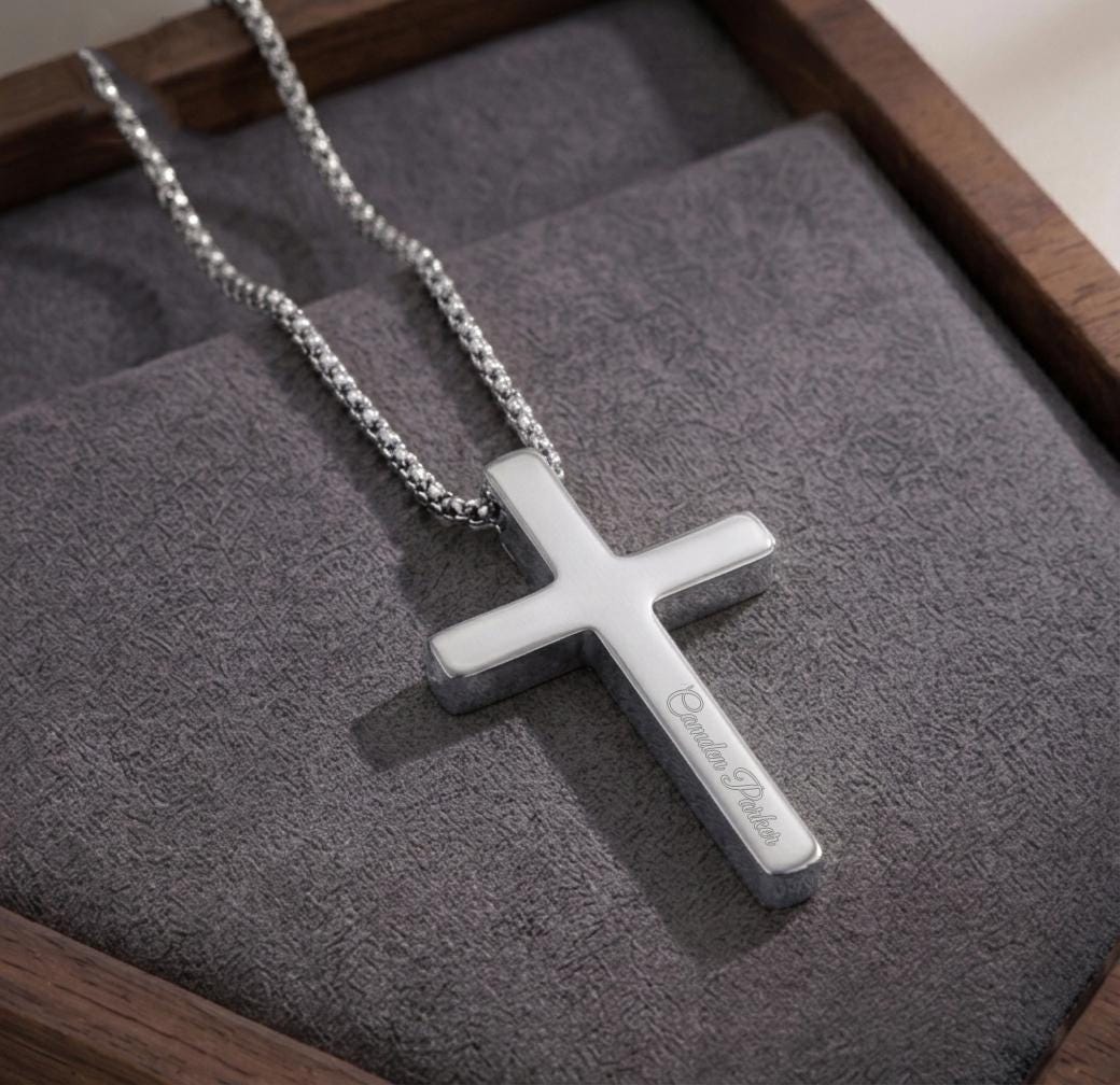 Personalized Men Women Boys Girls Christian Catholic Pendant Baptism Confirmation Birthday Gift for Him Her Custom Engraved