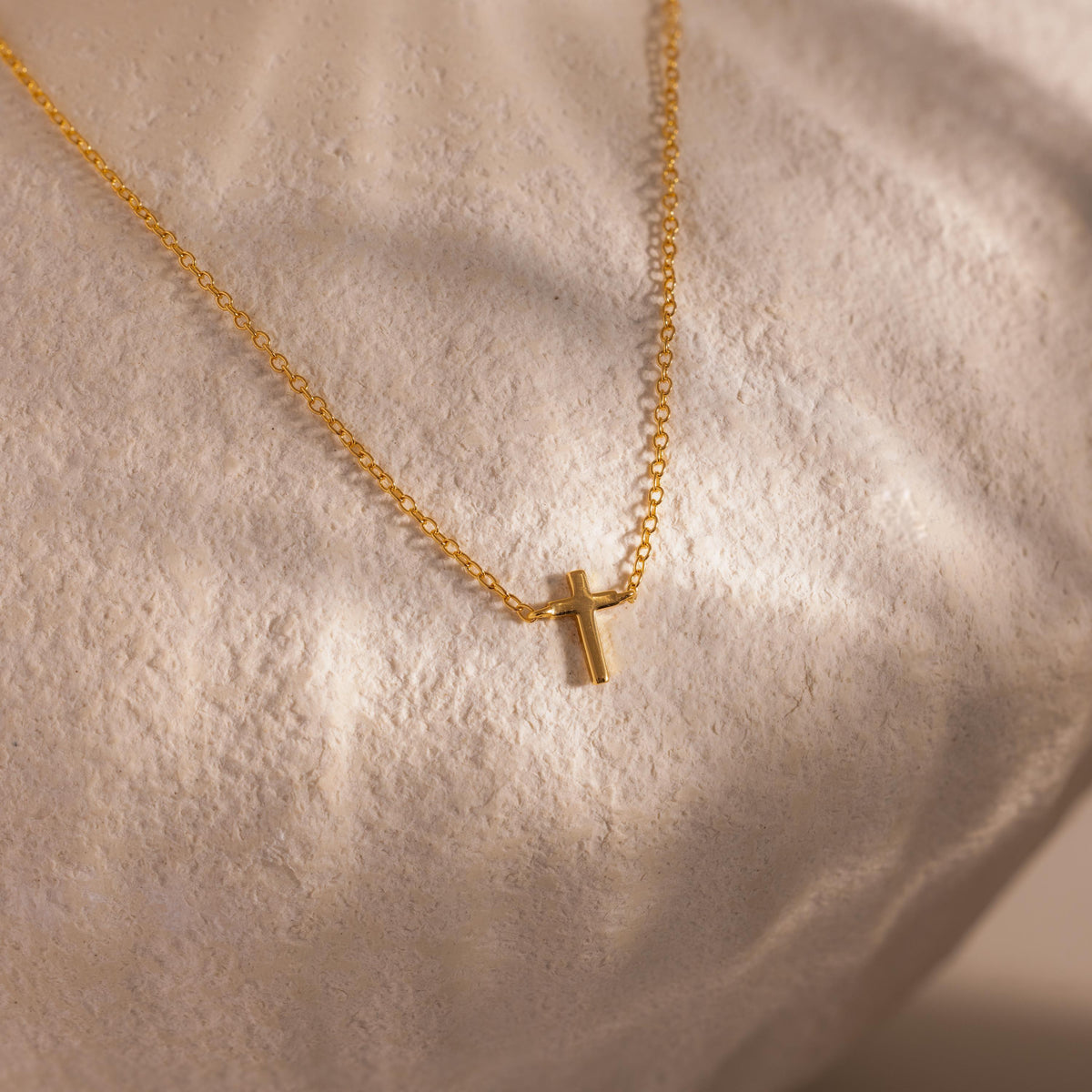 Dainty Tiny Silver Cross Charm Women Necklace