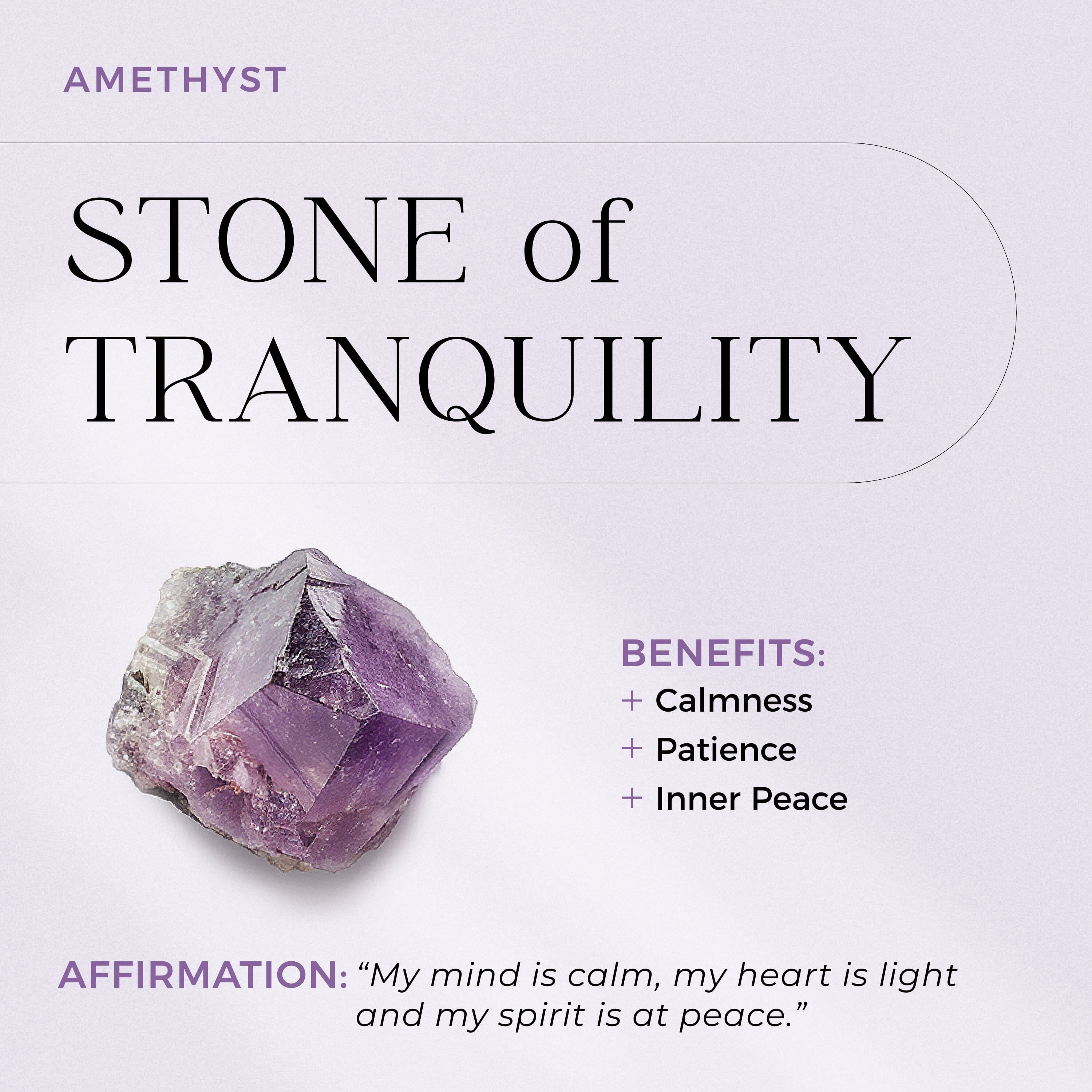 Amethyst Necklace Floating Sway - February Birthstone