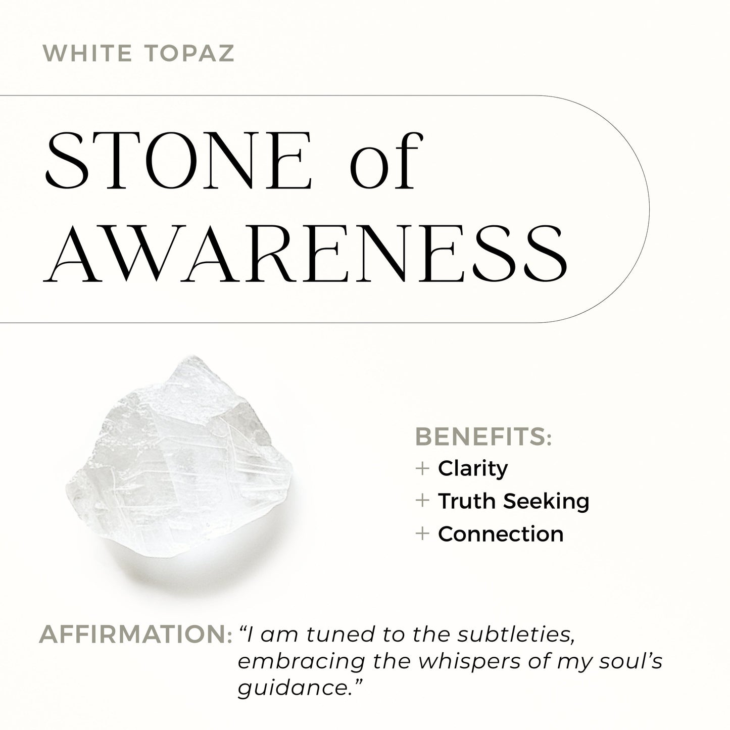 Bracelet Topaze Blanche Floating Sway - Pierre de Naissance Avril