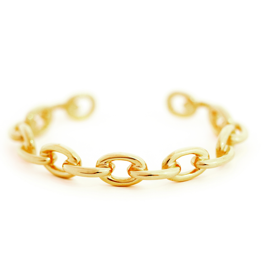 Open Link Bangle - Gold