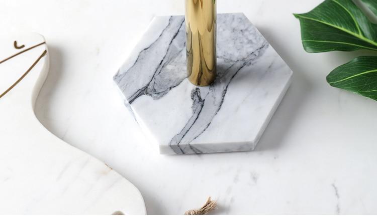 Nordic Style Marble Towel Holder