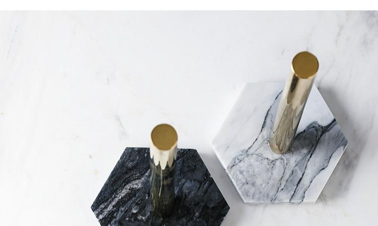 Nordic Style Marble Towel Holder