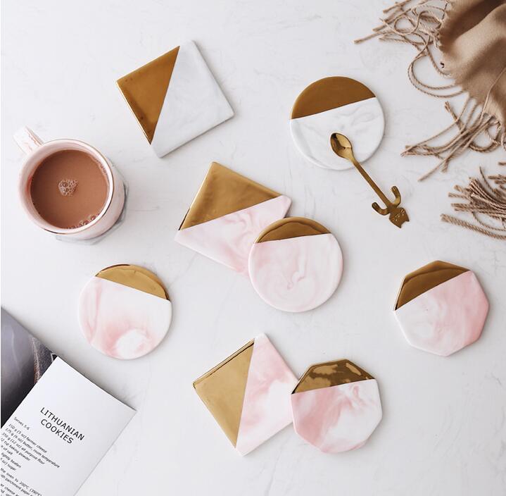 Pink Marble Coasters