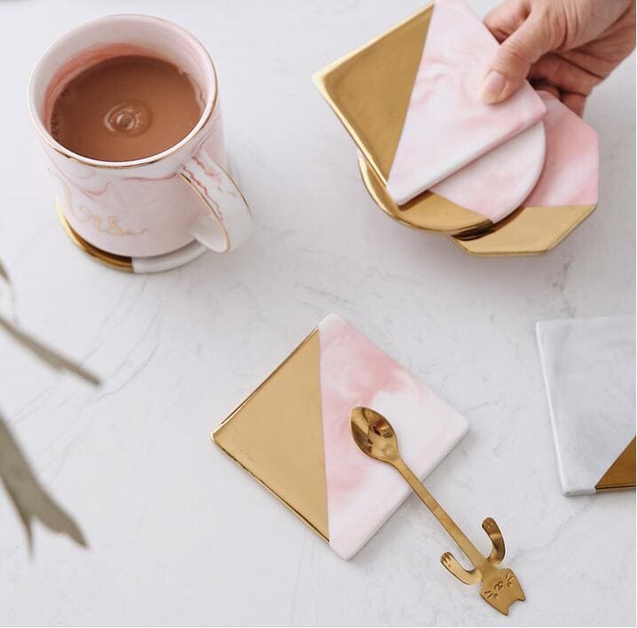 Pink Marble Coasters