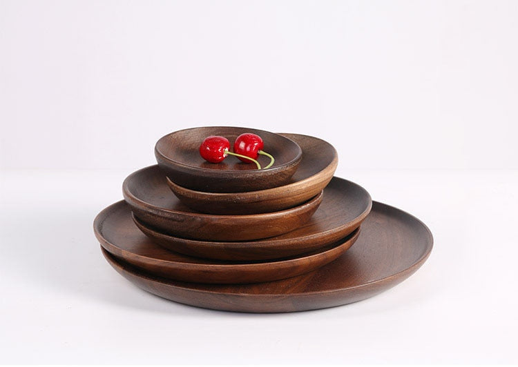 Handmade Walnut Modern Plates