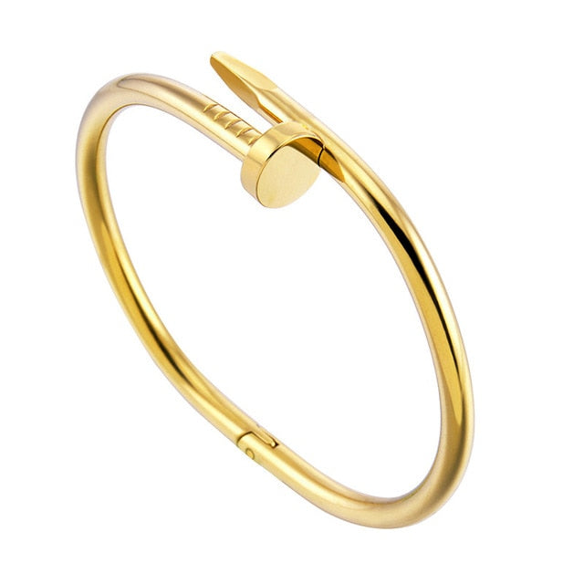 Bracelet manchette à clous / Bague à clous