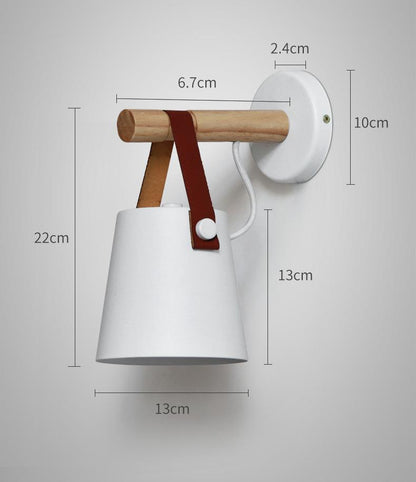 Applique murale nordique suspendue en bois