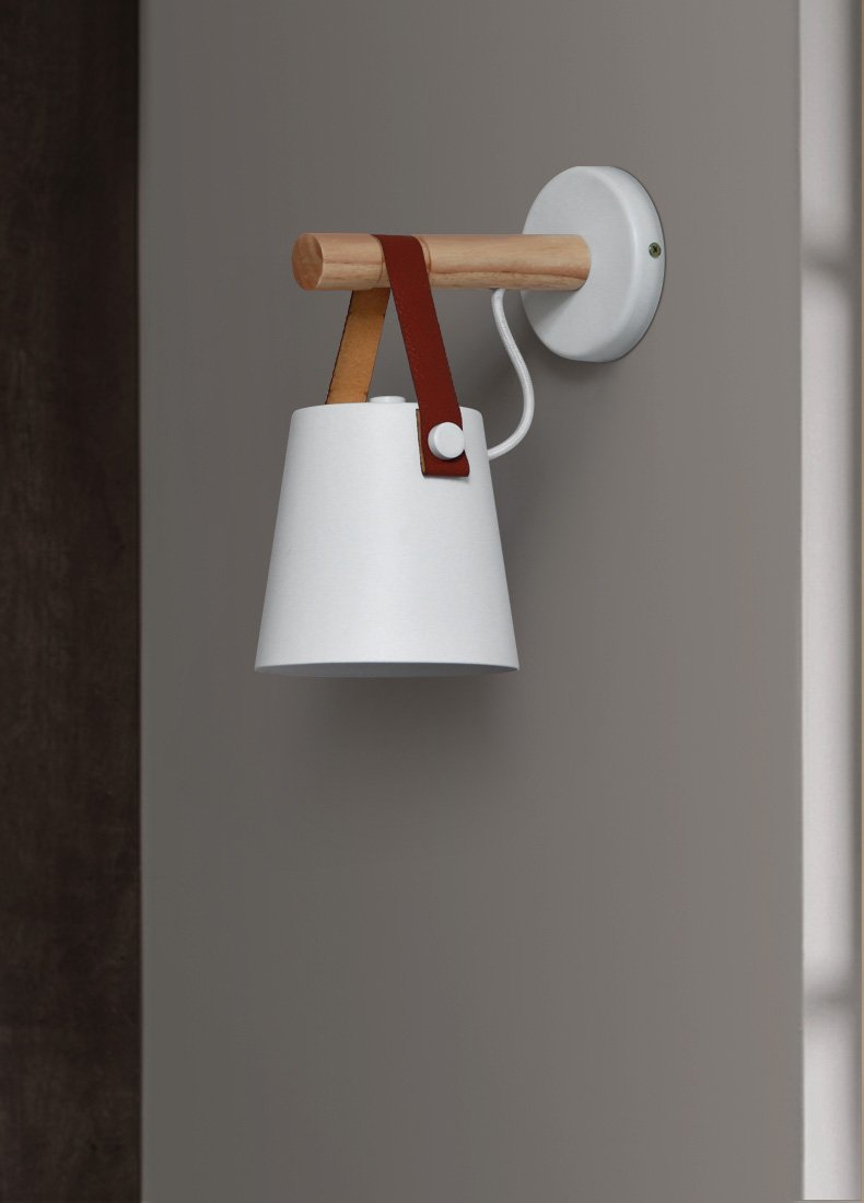 Applique murale nordique suspendue en bois