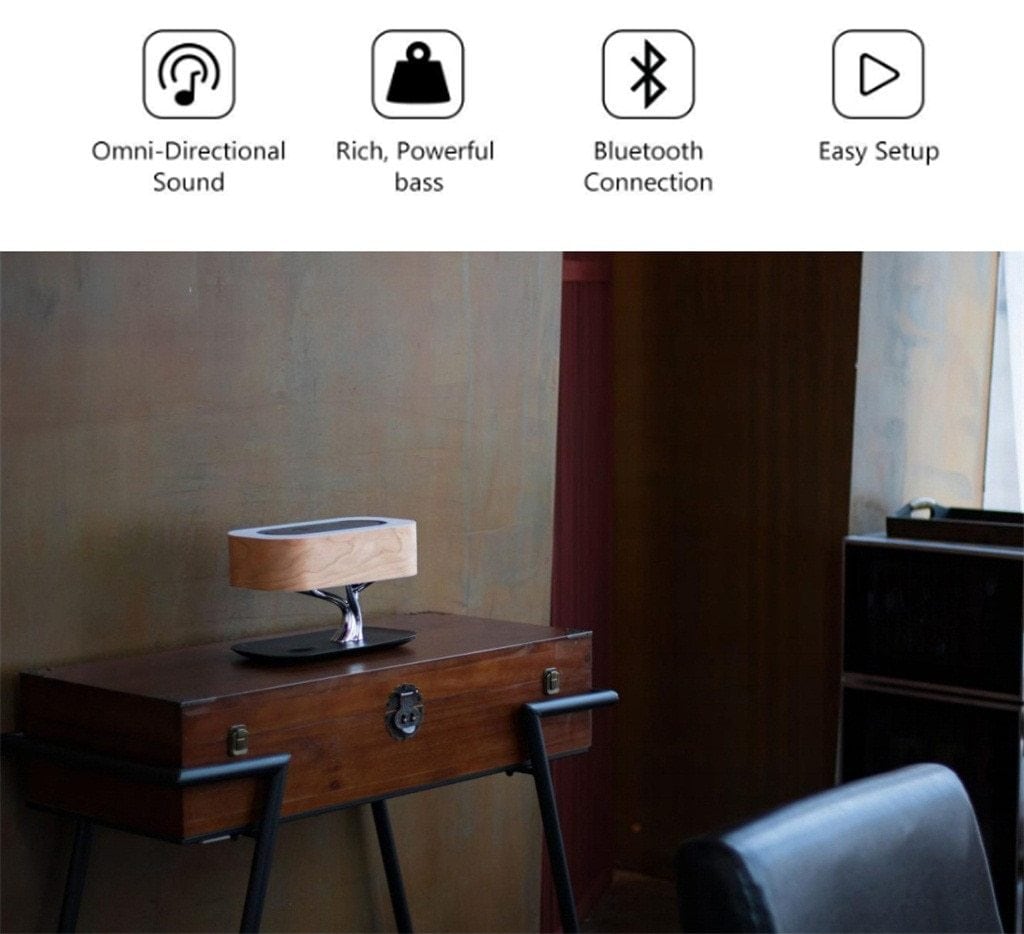Light of Life | Minimalist Lamp with Wireless Bluetooth Speaker and Charger