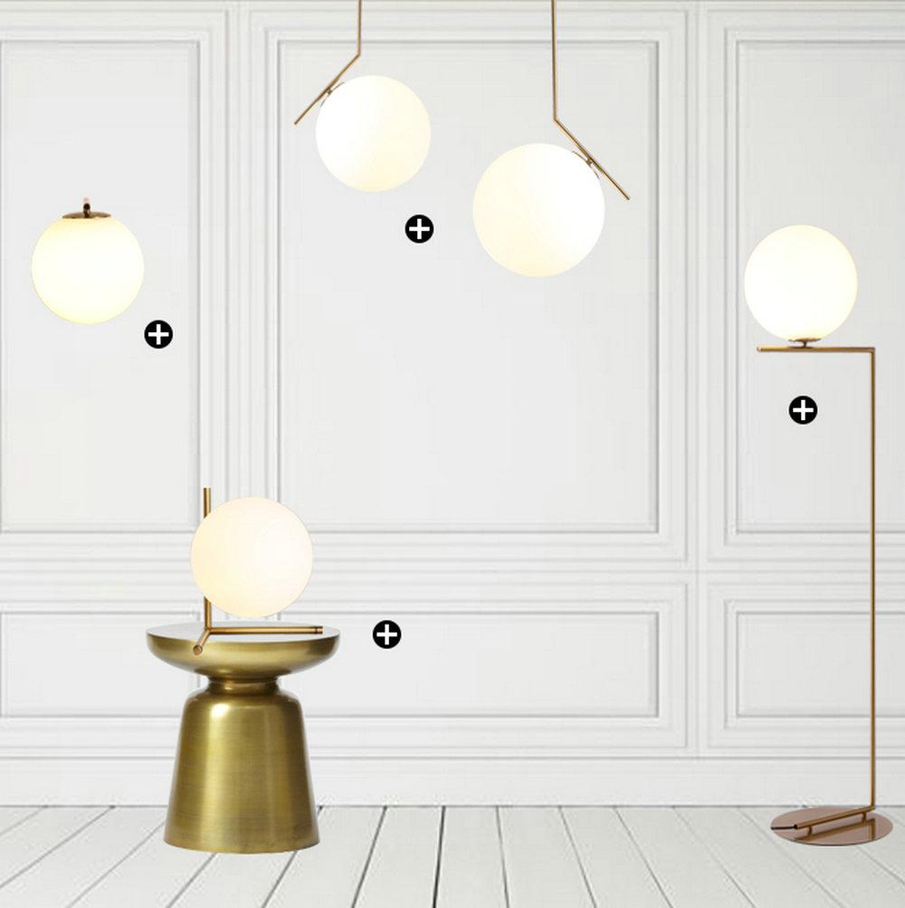 Lampadaire et suspensions modernistes nordiques