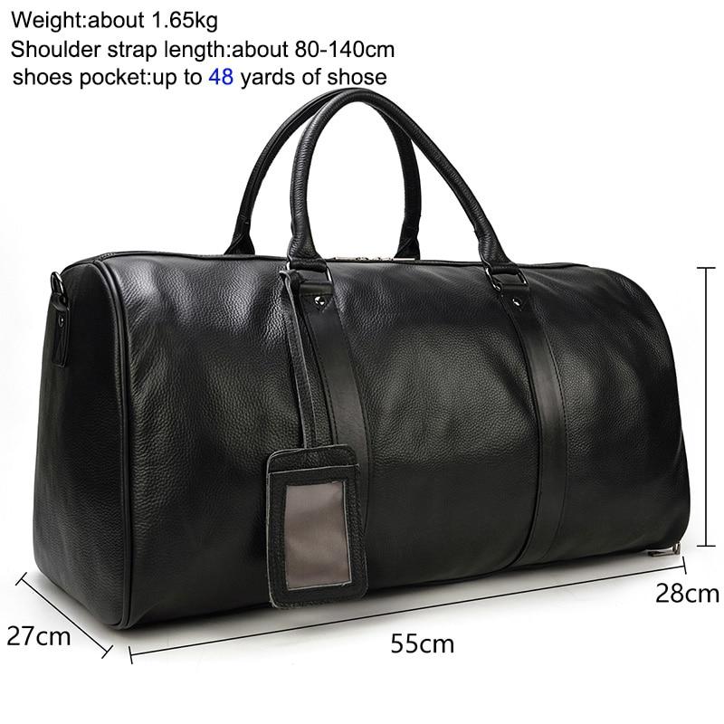 Large Genuine Leather Weekender