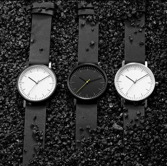 Montres étanches en cuir véritable pour hommes, montres à quartz de luxe de marque supérieure pour femmes, montres de sport simples pour dames, montres unisexes