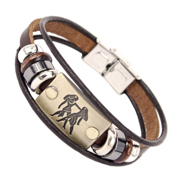 Zodiac Leather Bracelets