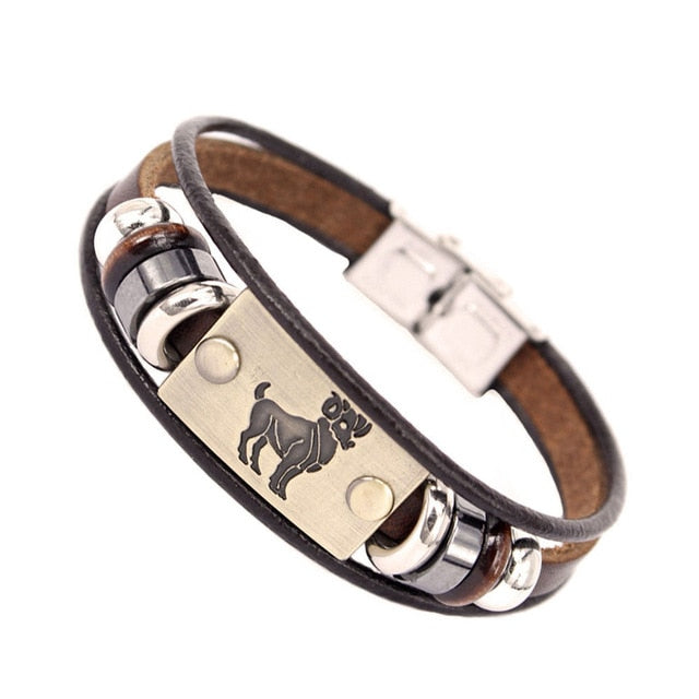 Zodiac Leather Bracelets