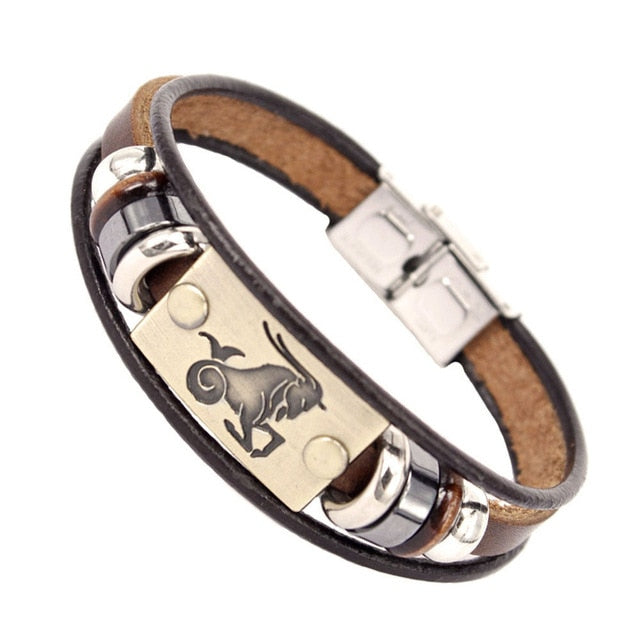 Zodiac Leather Bracelets