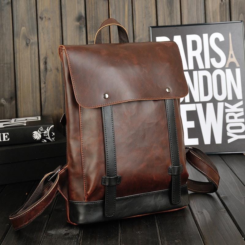 PU Leather Laptop Backpack