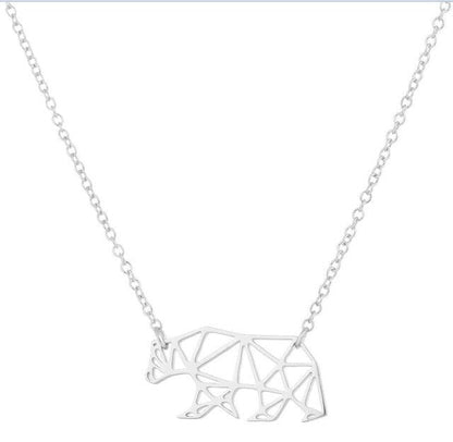 Geometric Bear Necklace