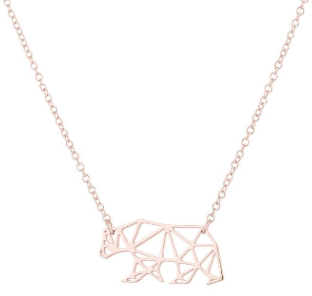 Geometric Bear Necklace