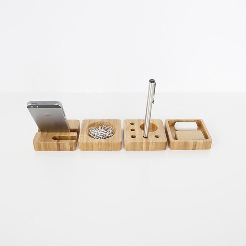 Organiseur de bureau en bambou