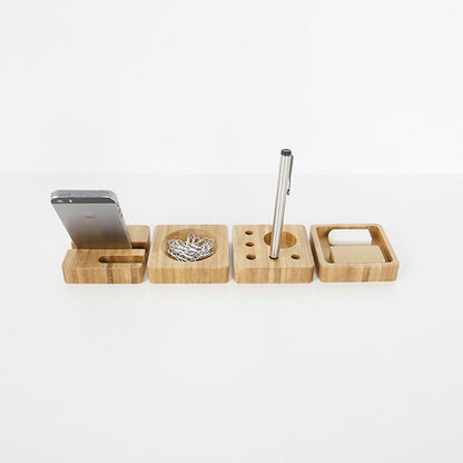 Organiseur de bureau en bambou