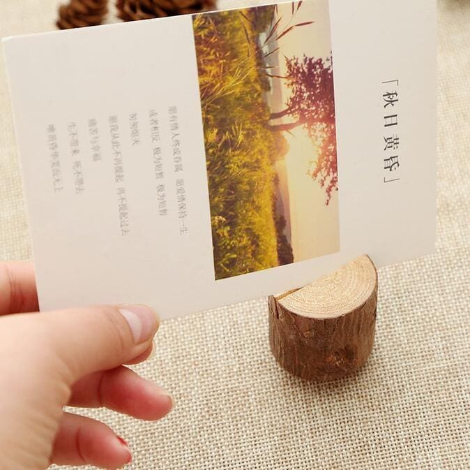 Simple Nature Tree Stump Card Holder