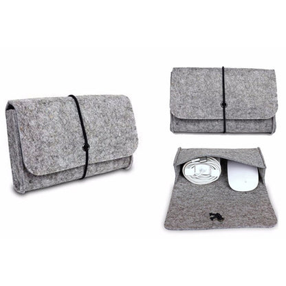 Sac de rangement en feutre pour chargeur de souris et câble USB