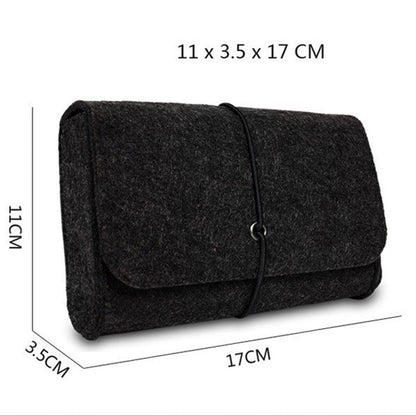 Sac de rangement en feutre pour chargeur de souris et câble USB