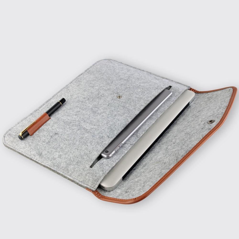 Felt Laptop/Tablet Sleeve with Leather Edges