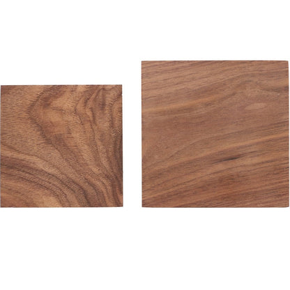 Porte-théière carré en bois massif de noyer noir