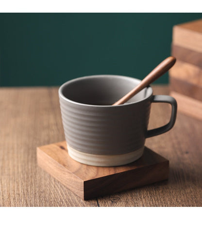 Porte-théière carré en bois massif de noyer noir