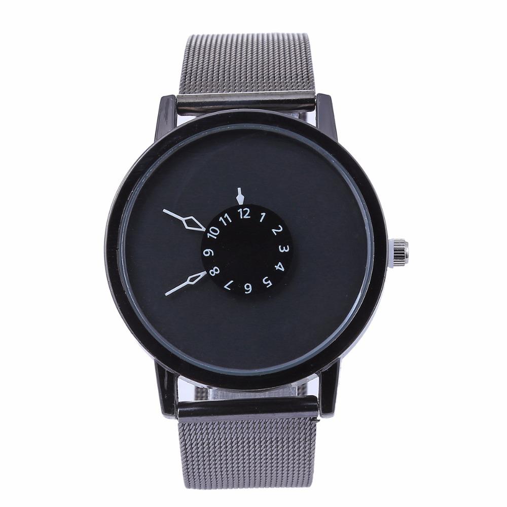 Montre-bracelet minimaliste avec bracelet en métal