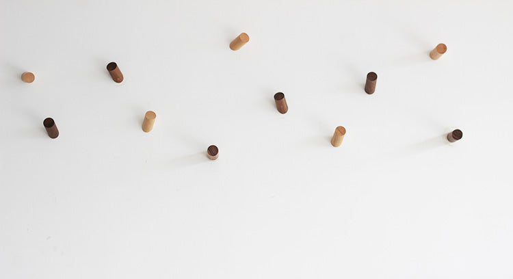Patères minimalistes en bois