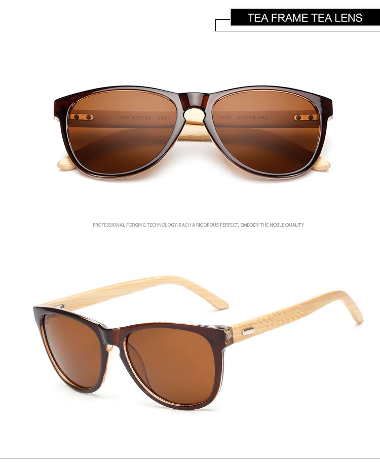 Lunettes de soleil en bambou